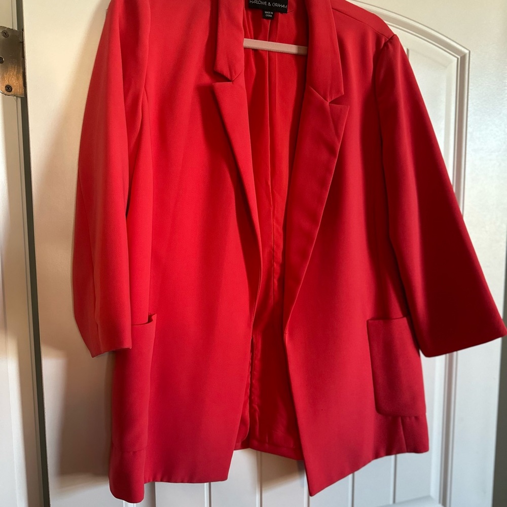 Harlowe & Graham Coral Blazer Like New